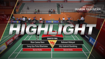 Rahmat Hidayat/Gity Gabriel Rambing (Djarum Kudus) VS Rian Canna Varo/Sang Ayu Putu Kharisma (Djarum Kudus)
