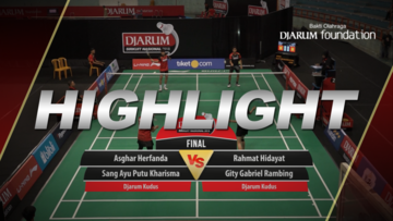 Rahmat Hidayat/Gity Gabriel Rambing (Djarum Kudus) VS Asghar Herfanda/Sang Ayu Putu Kharisma Maharani (Djarum Kudus)