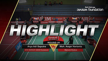 Muh. Asqar Harianto (Djarum Kudus) VS Arya Adi Saputra (ISTC Berkat Abadi Sukabumi)