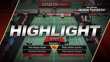 Ade Bagus Sapta Ramadhany/Enzelica Sutanto (Exist Jakarta) VS Rizky Akbar Syukur/Putri Aprilia Kaligis (Pusdiklat Telkom Bandung)