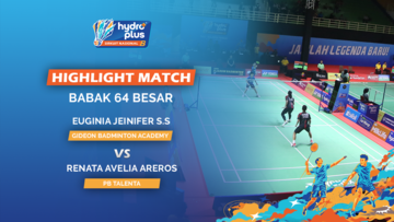 Highlight Match Day 1 - Euginia Jeinifer Scarlett Siwi (GIDEON BADMINTON ACADEMY) vs Renata Avelia Areros (PB. TALENTA)