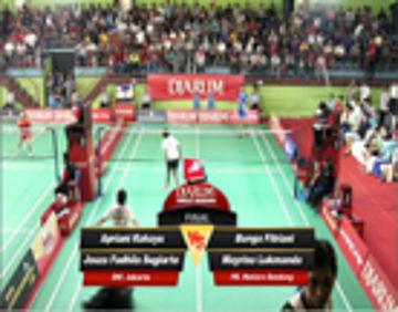 Apriani Rahayu-Jauza Fadhila Sugiarto (DKI JAKARTA) VS Bunga Fitriani-Mayrina Lukmanda (PB.MUTIARA BANDUNG) 