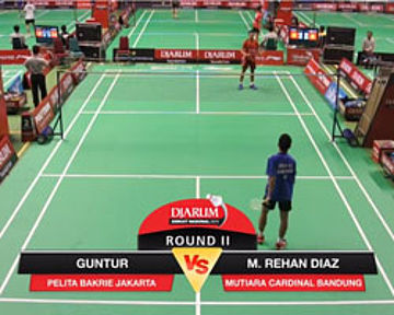 Mochammad Rehan Diaz (MUTIARA CARDINAL BANDUNG) VS Guntur (PELITA BAKRIE JAKARTA)