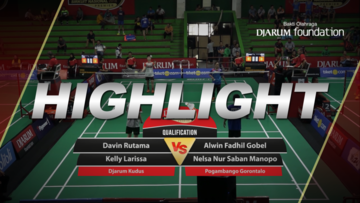 Davin Rutama/Kelly Larissa (Djarum Kudus) VS Alwin Fadhil Gobel/Nelsa Nur Saban (Manopo Pogambango Gorontalo)