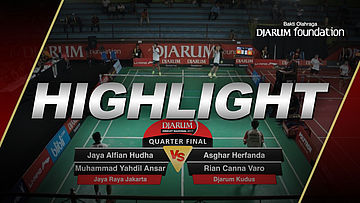 Asghar Herfanda/Rian Cannavaro (Djarum Kudus) VS Jaya Alfian Hudha/Muhammad Yahdil Ansar (Jaya Raya Jakarta)