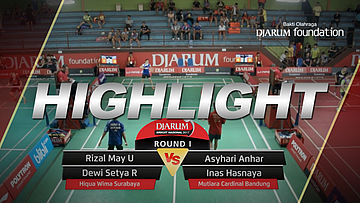 Rizal May/Dewi Setya (Hiqua Wima Surabaya) VS Asyhari Anhar/Inas Hasnaya( Mutiara Cardinal Bandung)