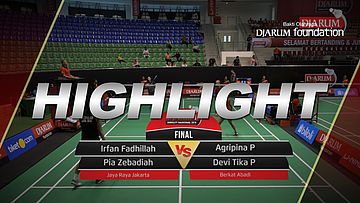 Irfan Fadhillah/Pia Zebadiah (Jaya Raya Jakarta) VS Agripinna Prima Rahmanto/Devi Tika P (Berkat Abadi) 