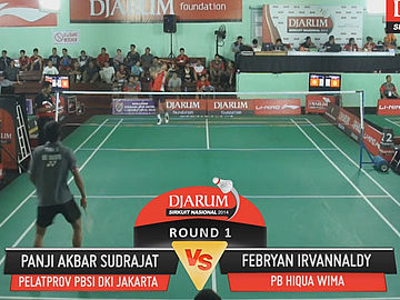 Panji Akbar Sudrajat (PELATPROV PBSI DKI JAKARTA) VS Febryan Irvannaldy (PB HIQUA WIMA)