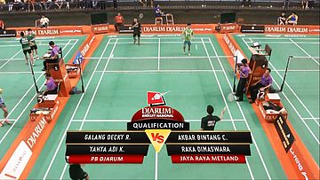 Galang Decky R./ Yahya Adi K. (PB DJARUM) VS Akbar Bintang C./ Raka Dimaswara (JAYA RAYA METLAND)