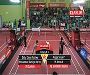 Dicky Cahya Yustiwa/Muhammad Taufiqul Hafizh (PB. DJARUM KUDUS) VS Angga Surya P/M. Annas A (PB. SHAMROCK MEDAN)