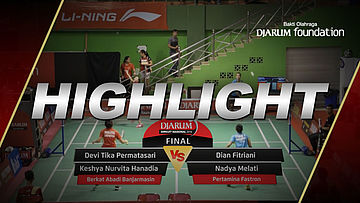 Devi Tika Permatasari/Keshya Nurvita Hanadia (Berkat Abadi Banjarmasin) VS Dian Fitriani/Nadya Melati