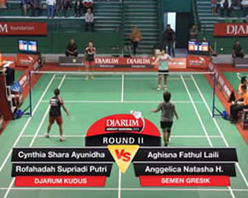 Cynthia Shara / Rofahadah Supriadi (Djarum Kudus) VS Aghisna Fathul / Anggelica N (Semen Gresik)