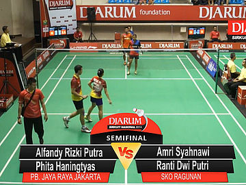 Alfandy Rizki Putra Kasturo/Phita Haningtyas Mentari (PB. JAYA RAYA JAKARTA) VS Amri Syahnawi/Ranti Dwi Putri (SKO RAGUNAN)