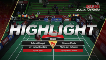 Rahmat Hidayat/Gity Gabriel Rambing (Djarum Kudus) VS Muhamad Sodik/Shafa Aura Rahmani (Jayaraya Satria)