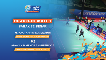 Highlight Match Day 1 - Muhammad Fajar Alamsyah / Nicita Siagara Silambi (SIMPLE BADMINTON ACADEMY KLATEN) vs Arya Xavier Kingdom Munda Mendila / Queeny Opsi Palamarta (Champion Makassar/Djarum Kudus)