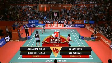 M. Ahsan/ Hendra S. (INDONESIA) VS Ko Sung/ Lee Yong Dae (SOUTH KOREA) Djarum Indonesia Open 2013