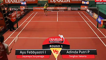 Ayu Febbyastri Iswardhani (JAYA RAYA SURYANAGA) VS Adinda Putri Pratiwi (TANGKAS JAKARTA)