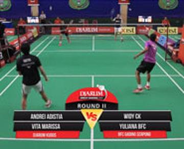 Andrei A/Vita M (Djarum Kudus) Vs Widy Ck/Yulianti (BFC Gading Serpong)
