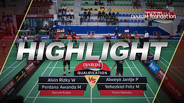 Alvin Rizky W/Perdana Awanda M (Djarum Kudus) VS Alweyn Jantje P/Yehezkiel Fritz (Putra Mainaky)