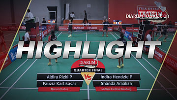 Aldira Rizki P/Fauzia K (Djarum Kudus) VS Indira Hendzie/Shanda Amaliza (Mutiara Cardinal Bandung)
