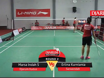 Marsa Indah Salsabila (PB. Djarum Kudus) VS Erlina Kurnianti (PB. Sarwendah)