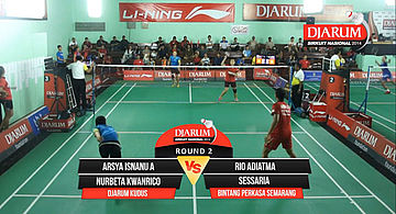 Arsya Isnanu A/Nurbeta Kwanrico (Djarum Kudus) VS Rio Adiatma/Sessaria (Bintang Perkasa Semarang)