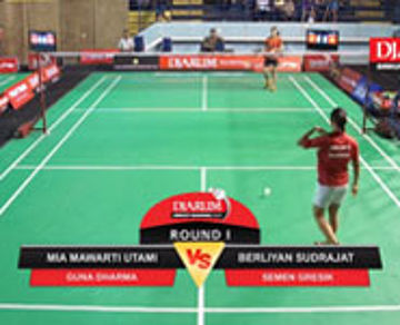 Mia Mawarti Utami (Guna Dharma) VS Berliyan Sudrajat (Semen Gresik)