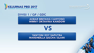 KEJURNAS PBSI 2017 | DIVISI 1 | QF - GDC | Akbar / Winny VS Yantoni / Edy