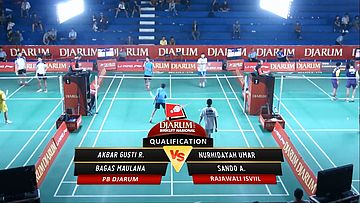 Akbar Gusti R./ Bagas Maulana (PB DJARUM) VS Nurhidayah Umar/ Sando A (RAJAWALI ISVIIL) 