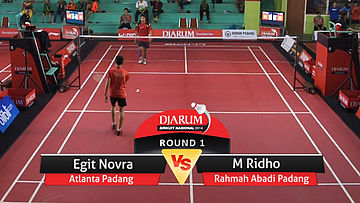 Egit Novra (PB. ATLANTA PADANG) VS M. Ridho (PB. RAHMAH ABADI PADANG)
