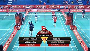 Angger Sudrajad/ Satrya Aditha (PB DJARUM) VS Gusti Aji/ Hendric Budi W. (JAYA RAYA JAKARTA)