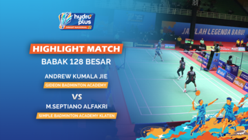 Highlight Match Day 1 - Andrew Kumala Jie (GIDEON BADMINTON ACADEMY) vs Muhammad Septiano Alfakri (SIMPLE BADMINTON ACADEMY KLATEN)