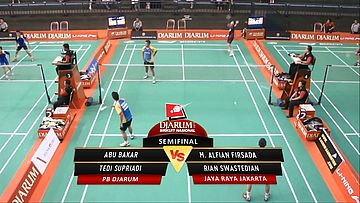 Abu Bakar/ Tedi Supriadi (PB DJARUM) VS M. Alfian Firsada/ Rian Swastedian (JAYA RAYA JAKARTA) 