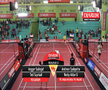 Angger S. / Tedi S. (PB DJARUM KUDUS) VS Andrean S. / Rezky A. G. (PB HIQUA WIJAYA MEDAN) 