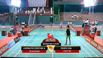Loismalvin Christian A. (PB DJARUM) VS Keinth Chia (EXIST BADMINTON CLUB)