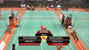 Masita Mahmudin/ Uswatun K. (PB DJARUM) VS Febriani Endar K/ Ristya Ayu N. (PB DJARUM)