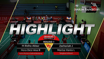 M Ridho A/Hera Desi A (Halim/Mutiara Cardinal Bandung) VS Zachariah J/Marisa V (Tangkas Intiland)