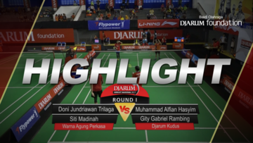 Muhammad Alfian Hasyim/Gity Gabriel Rambing (Djarum Kudus) VS Doni Jundriawan Trilaga/Siti Madinah (Warna Agung Perkasa)