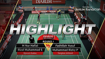 M. Nur Hafizi/Rizal Muhammad S. (Djarum Kudus) VS Fadhillah/M. Rizky P. (Tangkas Intiland)