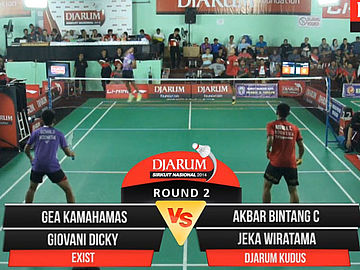 Gea Kamahamas/Giovani Dicky (Exist) VS Akbar Bintang/Jeka Wiratama (Djarum Kudus)