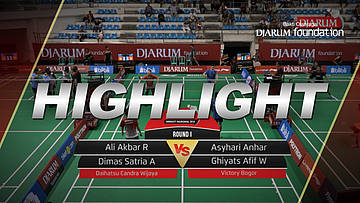 Ali Akbar Rofa Mahari/Dimas Satria Aji (Daihatsu Candra Wijaya) VS Asyhari Anhar/Ghiyats Afif Waliyuddin (Victory Bogor)