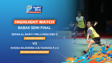 Highlight Match Semifinal - Erfan Al Bariy / Mellynda Dwi Octavya (JAYA RAYA JAKARTA) VS Khosa Rajendra Apta Bayanaka / Kanaya Putri Juanda Utami (MUTIARA CARDINAL, BANDUNG)