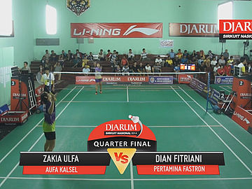 Zakia Ulfa (PB AUFA KALSEL) VS Dian Fitriani (PB PERTAMINA FASTRON)