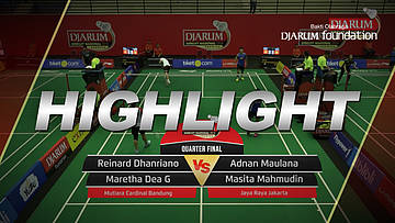 Reinard Dhanriano/Maretha Dea Giovani (Mutiara Cardinal Bandung) VS Adnan Maulana/Masita Mahmudin (Jaya Raya Jakarta)